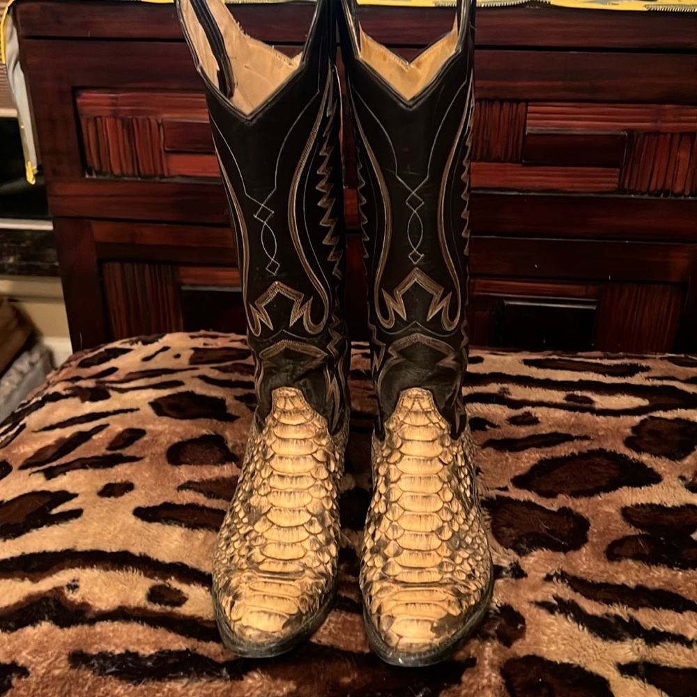 Panhandle Slim Snake Skin Boots Python - image 1